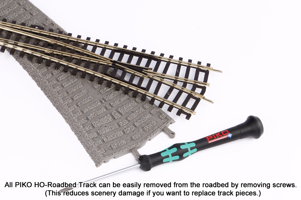 55402 Box of 6 Roadbed A-Track Straight, 4.7