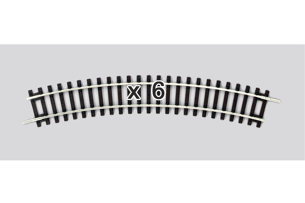 55211 Box of Curved Track, R1/30° (HO-Scale) PIKO America
